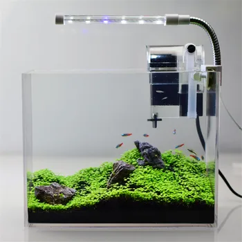 

Ultra white acrylic fish tank filtre akwarium mini aquarium fish water plant small fish bowl plant soil aquarium set