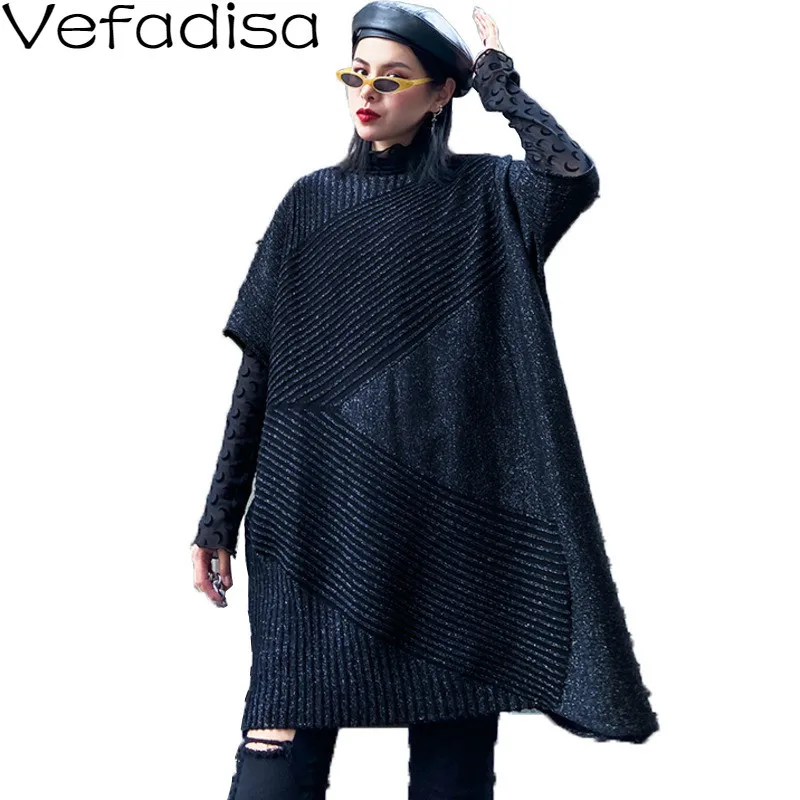 Vefadisa, трикотажная футболка, платье для женщин, весна, однотонная яркая шелковая футболка, свободная футболка с круглым вырезом и коротким рукавом, черная, красная, QYF1664