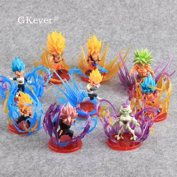 

9 Pcs/set 9 cm Dragon Ball Z Figure Anime Super Saiyan Son Goku Gohan Vegeta PVC Action Figures Toys Collectible Model Kids Gift