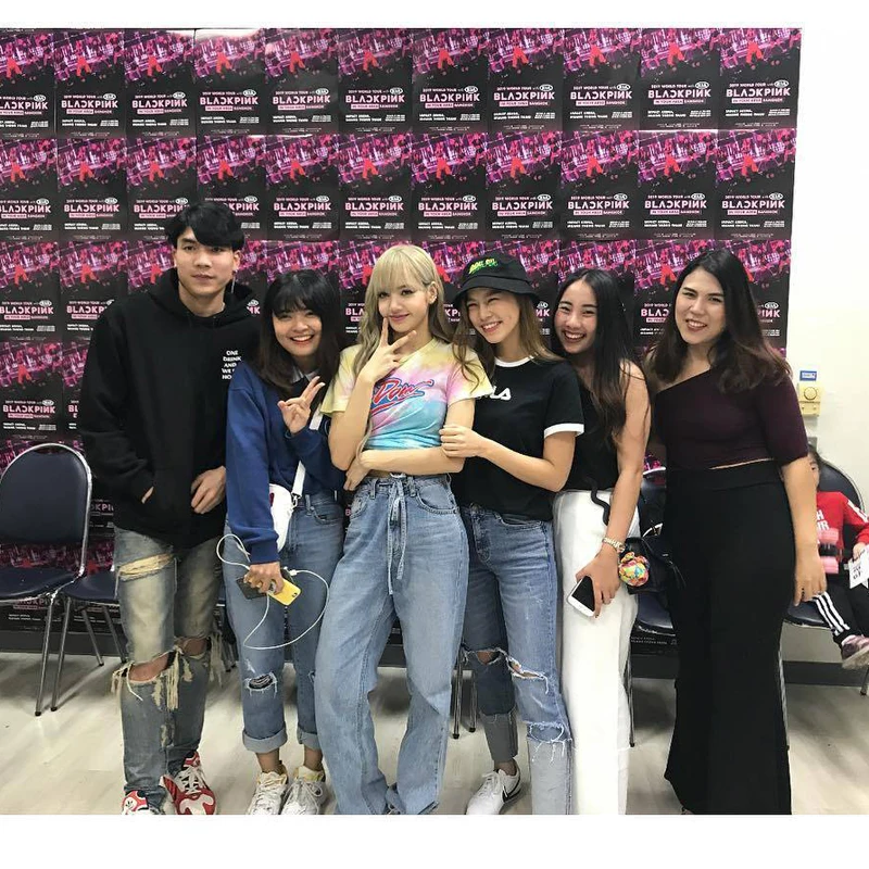 Kpop Blackpink lisa корейский Ретро свободные синие джинсовые широкие джинсы женские летние уличные повседневные джинсы с высокой талией на шнуровке