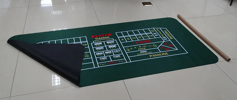 1.8M Craps Mat Rubber Table Cloth Dice Game Gift Casino layout Carry bag is free