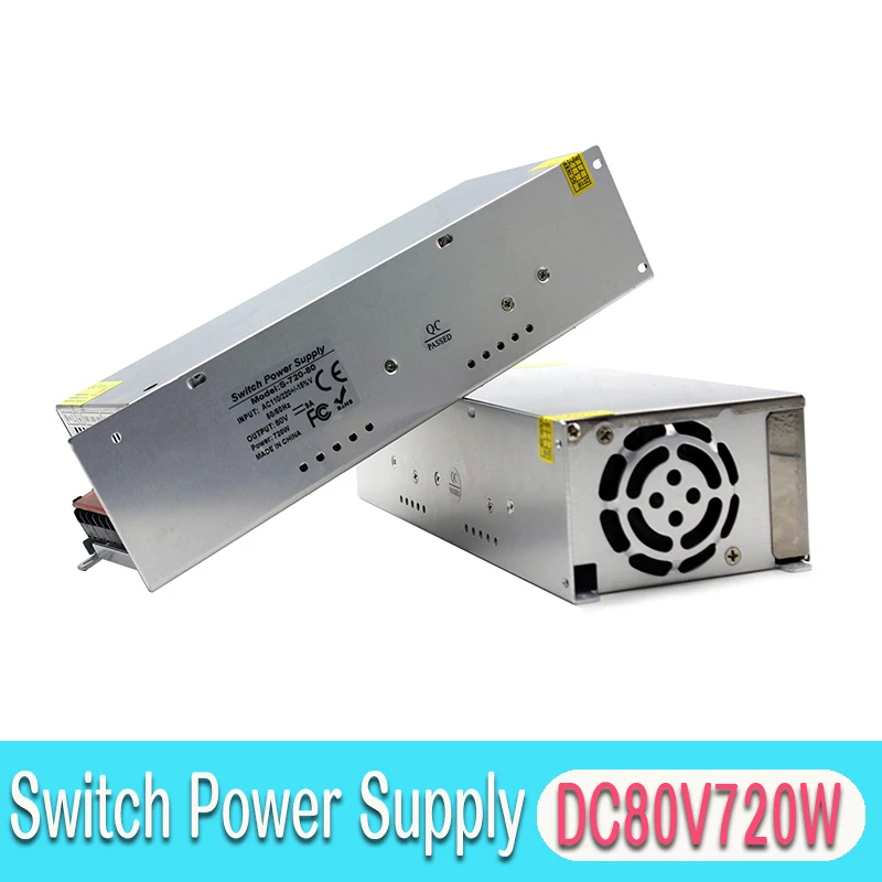 

DC Power Supply 80V 9A 720W for Mechanical Motors Industrial DC80V Powers Supply