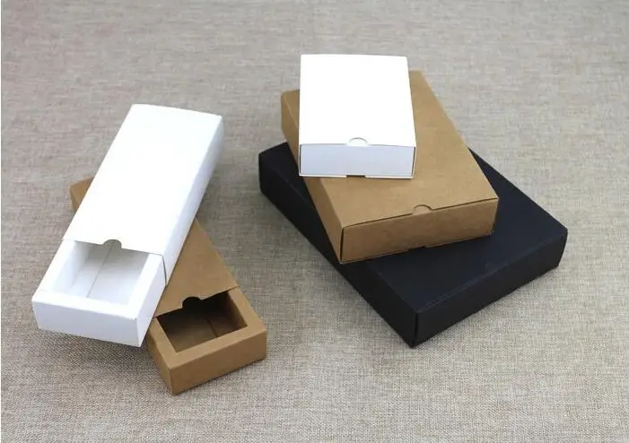 10 шт./лот упаковочная черно-белая крафт-бумага бумажные ящики коробки, свадебные бумажные подарочные коробки для одежды Упаковка подарочная упаковка подходящие коробки