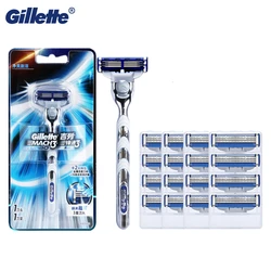 Manual razor for men safety shaving Gillette Mach 3 Turbo razor holder With replacement razor blades Shaving cassettes jilet Manual razor for men safety shaving Gillette Mach 3 Turbo razor holder With replacement razor blades Shaving cassettes jilet