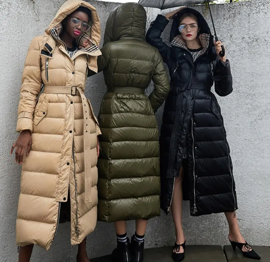 

2018 new Winter jacket women down jackets women's white gooses down outerwear thickening hooded down coats parka brand