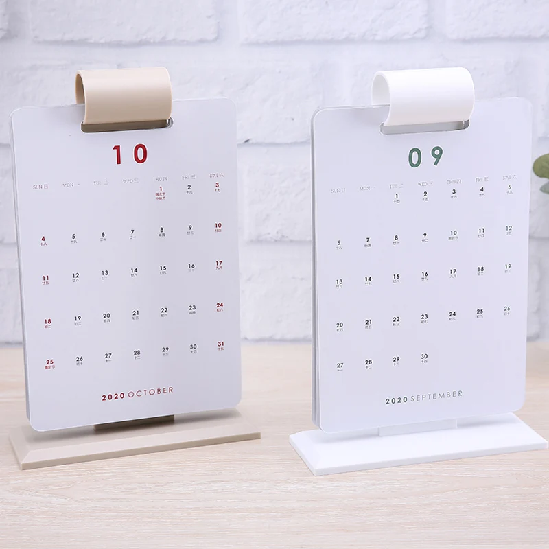 

2020 Desk Calendar Yearly Flip Calendar Daily Planners with Hanging Mount FDX99