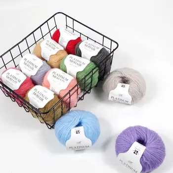 

2020 Mohair Wool Yarn Thin Yarns For Hand Knitting High Quality Warm Wool Yarns Hat Scarf Yarns For Knitting 25G/pc