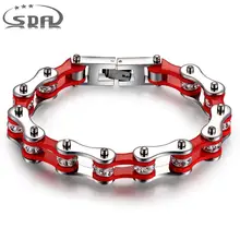 SDA, женские браслеты, опт, на заказ, 316L, нержавеющая сталь, кристалл, мотоциклы, цепь, браслеты, крутые байкерские украшения, YM113