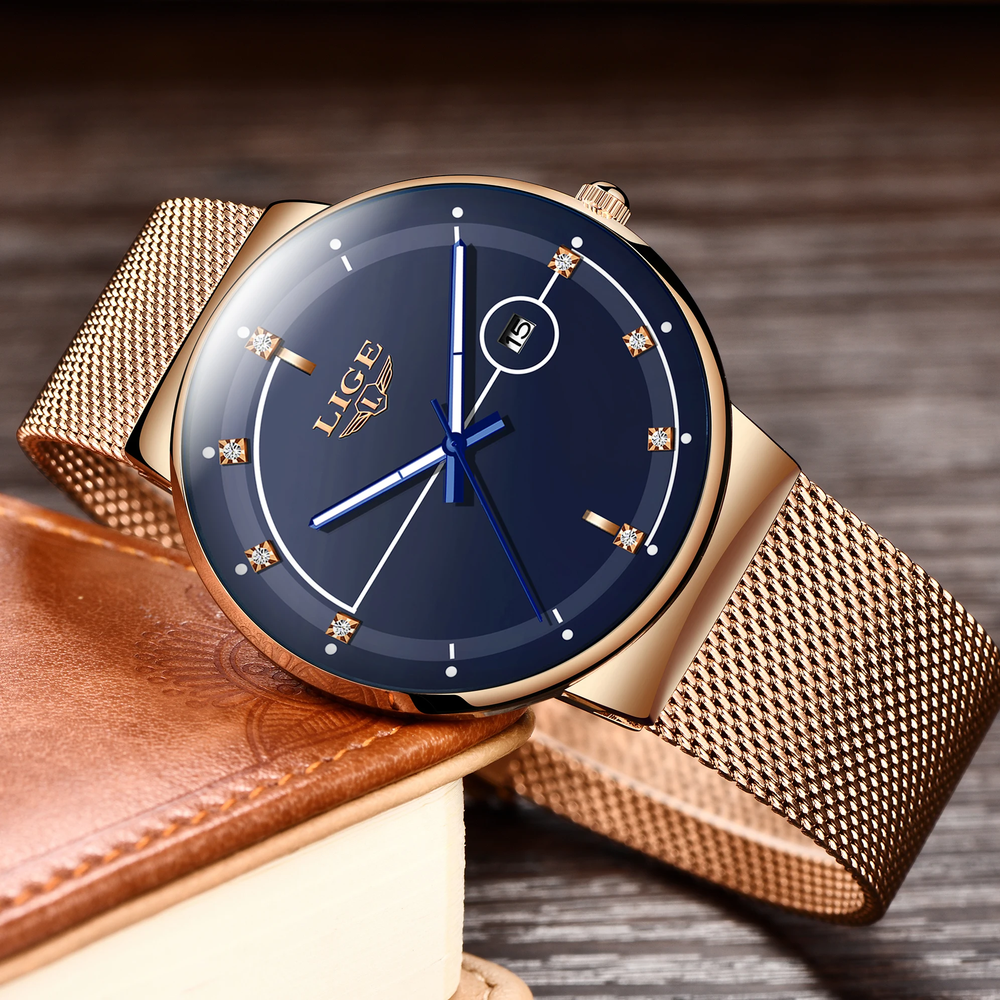 

Mens Watch LIGE Luxury Top Brand Men Stainless Steel WristWatch Men's Military Waterproof Date Quartz watches relogio masculino