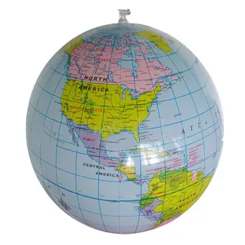 

HobbyLane 16 Inch English PVC Inflatable Globe Beach Ball Kid's Toy Gift Ornament