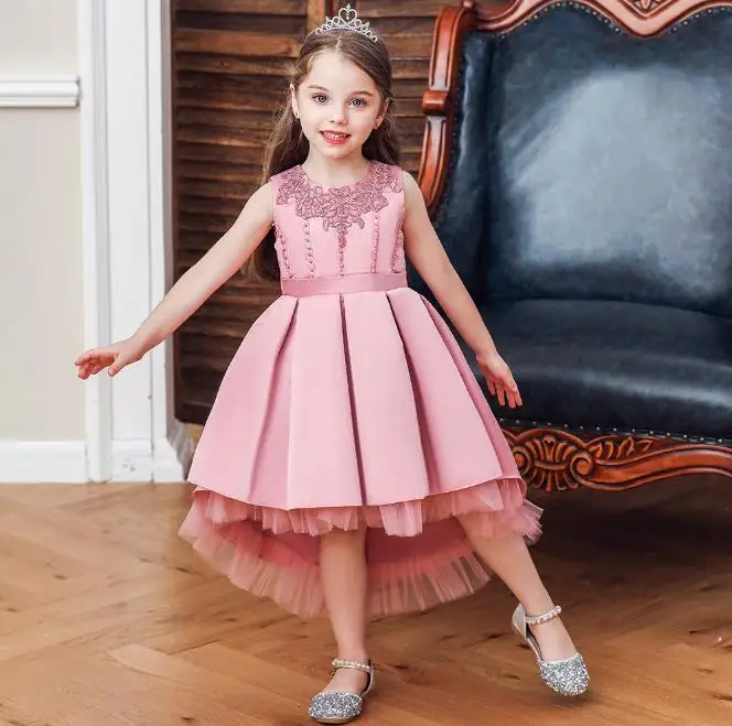 Niñas tela para vestido de encaje perlas nuevo vestidos para niñas vestidos infantiles para niñas ropa Casual ropa niños 1-10 años AliExpress Madre y niños