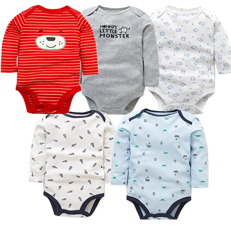 5 шт./лот Детские боди для новорожденных, высокое качество Uniesx Одежда для новорожденных хлопок Одежда для малышей комплект младенческой малыш Bebe, одежда для девочек
