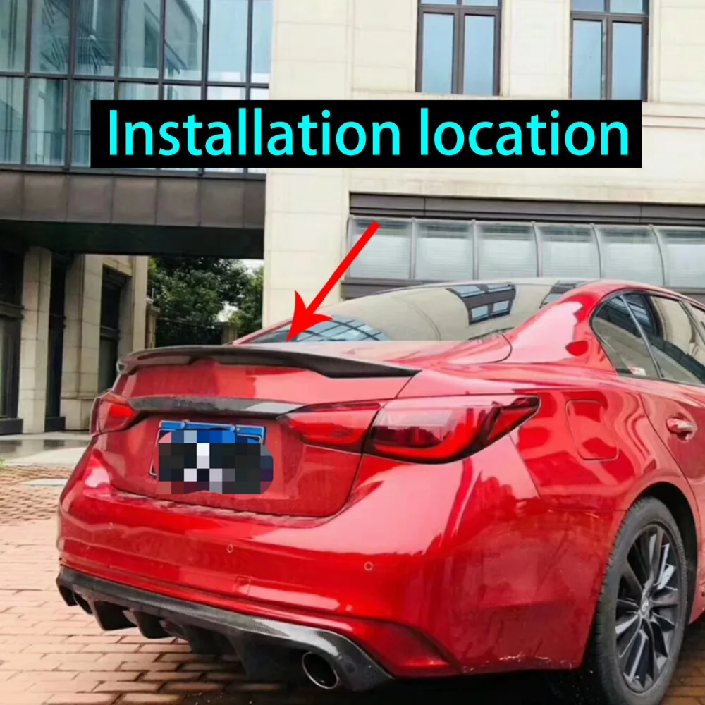 Задняя накладка на багажник автомобиля из углеродного волокна крыло для INFINITI Q50 Q50S- спойлер заднего крыла крыша багажника крыло