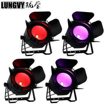 

Free Shipping 4pcs/lot 200W 5in1 COB RGBWA LED Par Light With Barndoor Stage Lighting for Theater TV Studio