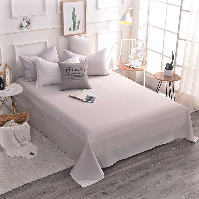 light gray flat sheet