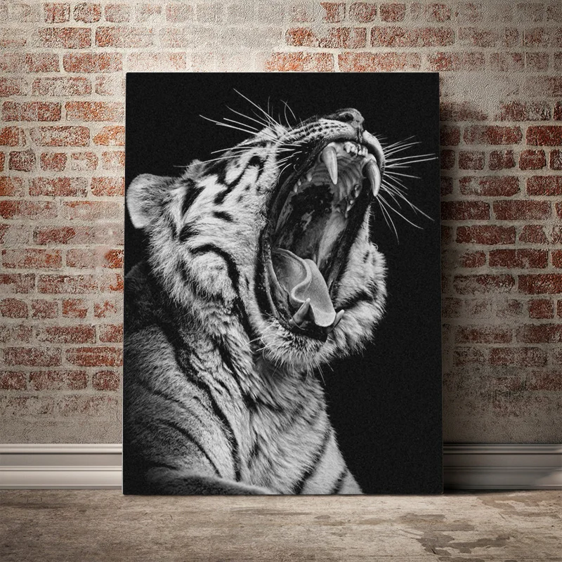 

Animals Poster Nordic Angry Wild Tiger Poster HD Canvas Painting Wall Art Decor Living Room Bedroom Study Home Decoration Prints