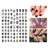 Halloween Series Nail Sticker Collection Skull Head Night Glowing Ghost Bat Nail Slider 10PCS 2