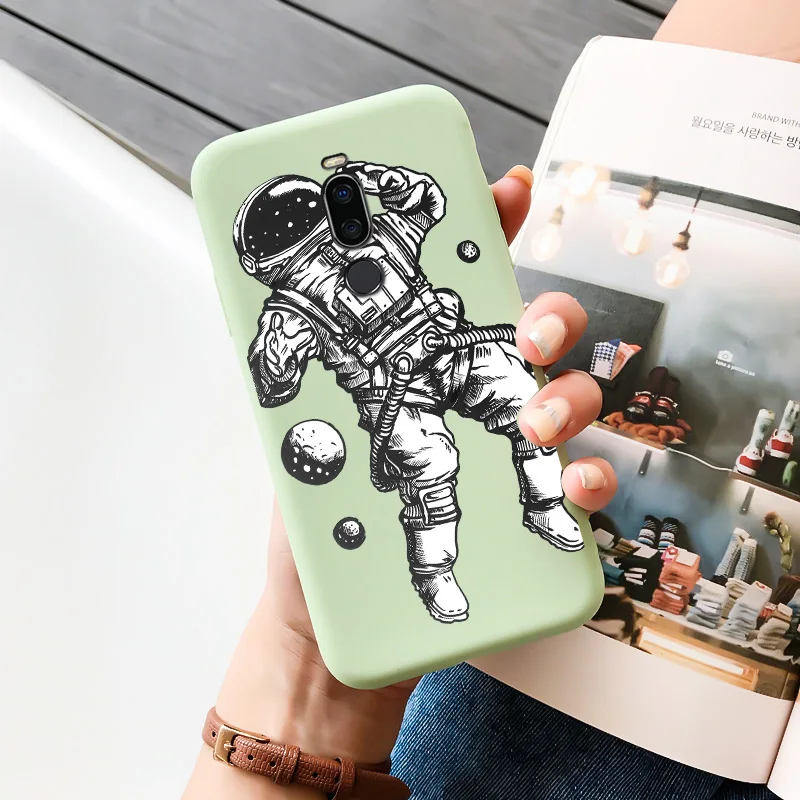 Cases For Meizu Astronaut TPU Soft Shell For Meizu X8 Case Personality Tide Shell For MEIZU X8 Case Silicone Edging Matte Phone For MEIZU meizu phone case with stones Cases For Meizu