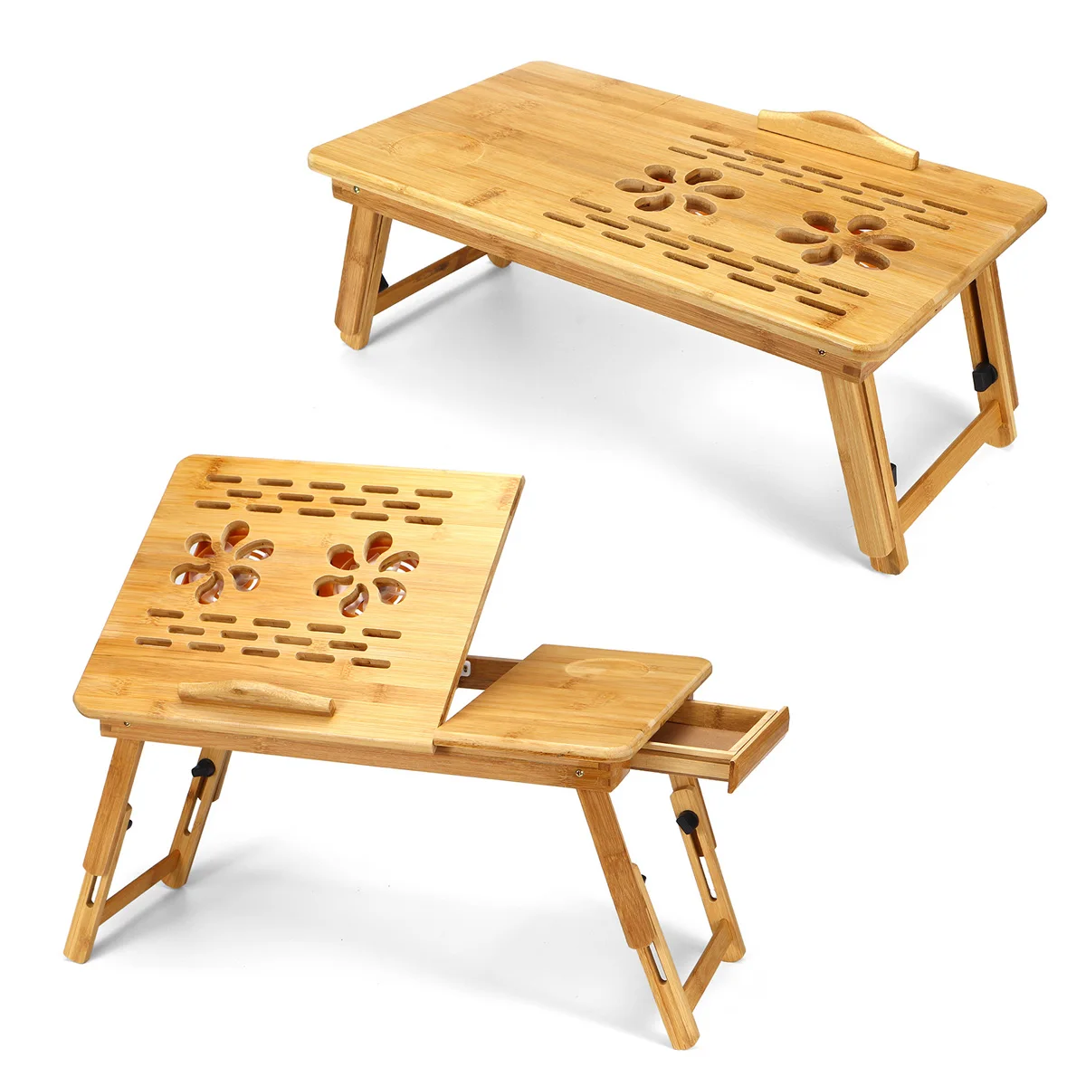 Bamboo Folding Portable Laptop Table Sofa For Computer Notebook BooksBed Office Laptop Stand Desk W