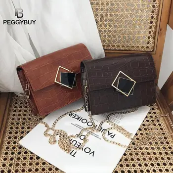 

Small Shoulder Bags for Women Crocodile Leather Handbag Bag Brand Mini Designer Women Retro Chain Shoulder Handbag Dropshipping