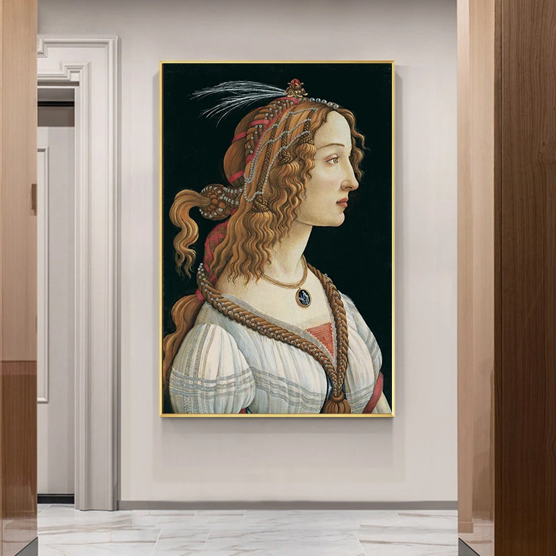 

Woman Figure Portrait Painting Retro Vintage Europe Classical Posters On The Wall Abstract Canvas Art Prints for Interior