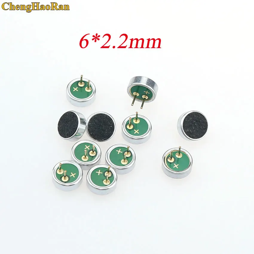 Lote 100 Micrófonos Electret DIP 6x5mm – 2 Pines, 58 DB, Genérico