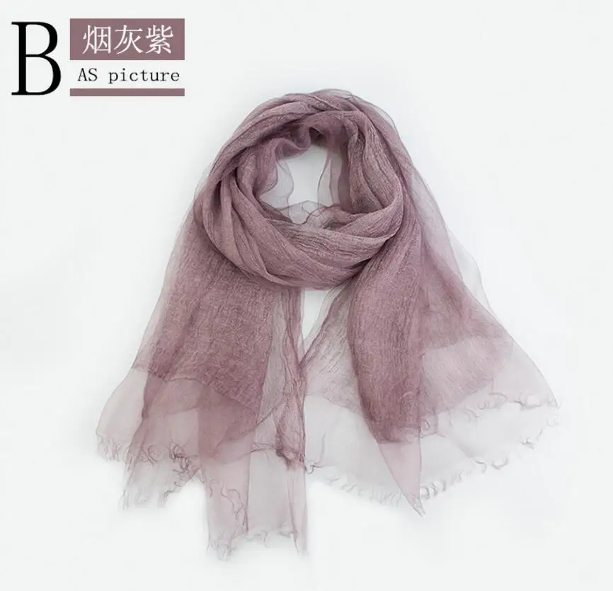 

Bogeda 2019 New Silk Cotton Scarf Women Navy Pink Gray Sky Blue Double Fabric Scarfs Spring Summer Beach Natural Fabric Warm