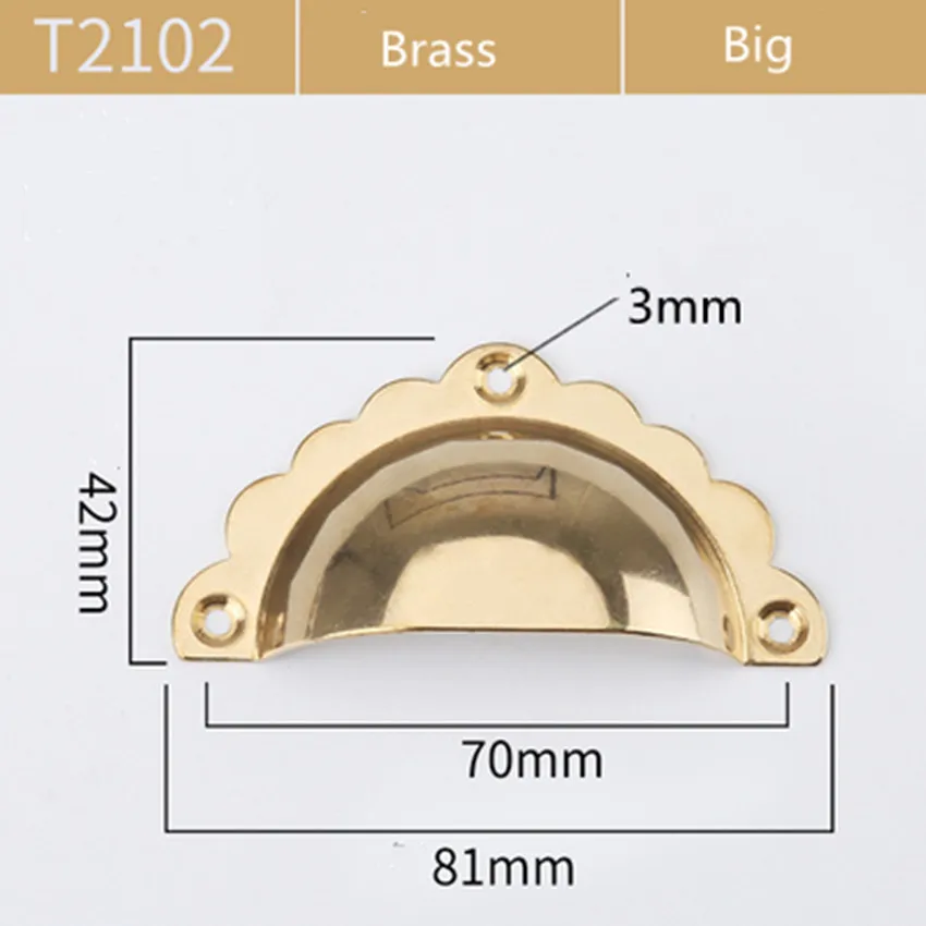 2102 bright brass Ретро стиль, корпус, медная ручка, монтируемая на поверхность, без ударов, яркие латунные бронзовые для выдвижных шкафчиков, шкаф, ручка - Цвет: 2102 bright brass
