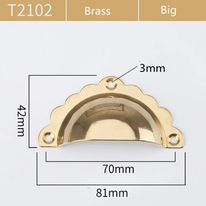 Ретро стиль, корпус, медная ручка, монтируемая на поверхность, без ударов, яркие латунные бронзовые для выдвижных шкафчиков, шкаф, ручка - Цвет: 2102 bright brass