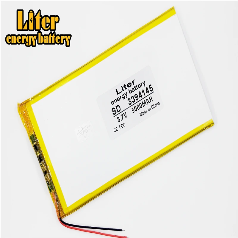 

3.7V 5000mAh 3394145 Lithium Polymer Li-Po li ion Rechargeable Battery cells For Mp3 MP4 MP5 GPS mobile tablet battery