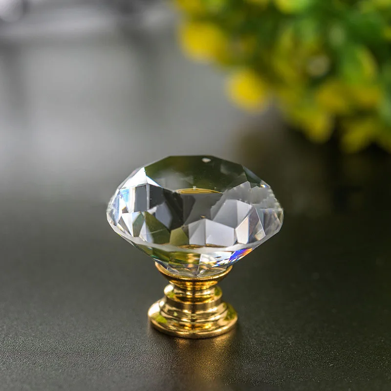 

10Pcs 30mm DIY Pull Handle Crystal Cabinet Drawer Door Knob Furniture Handles