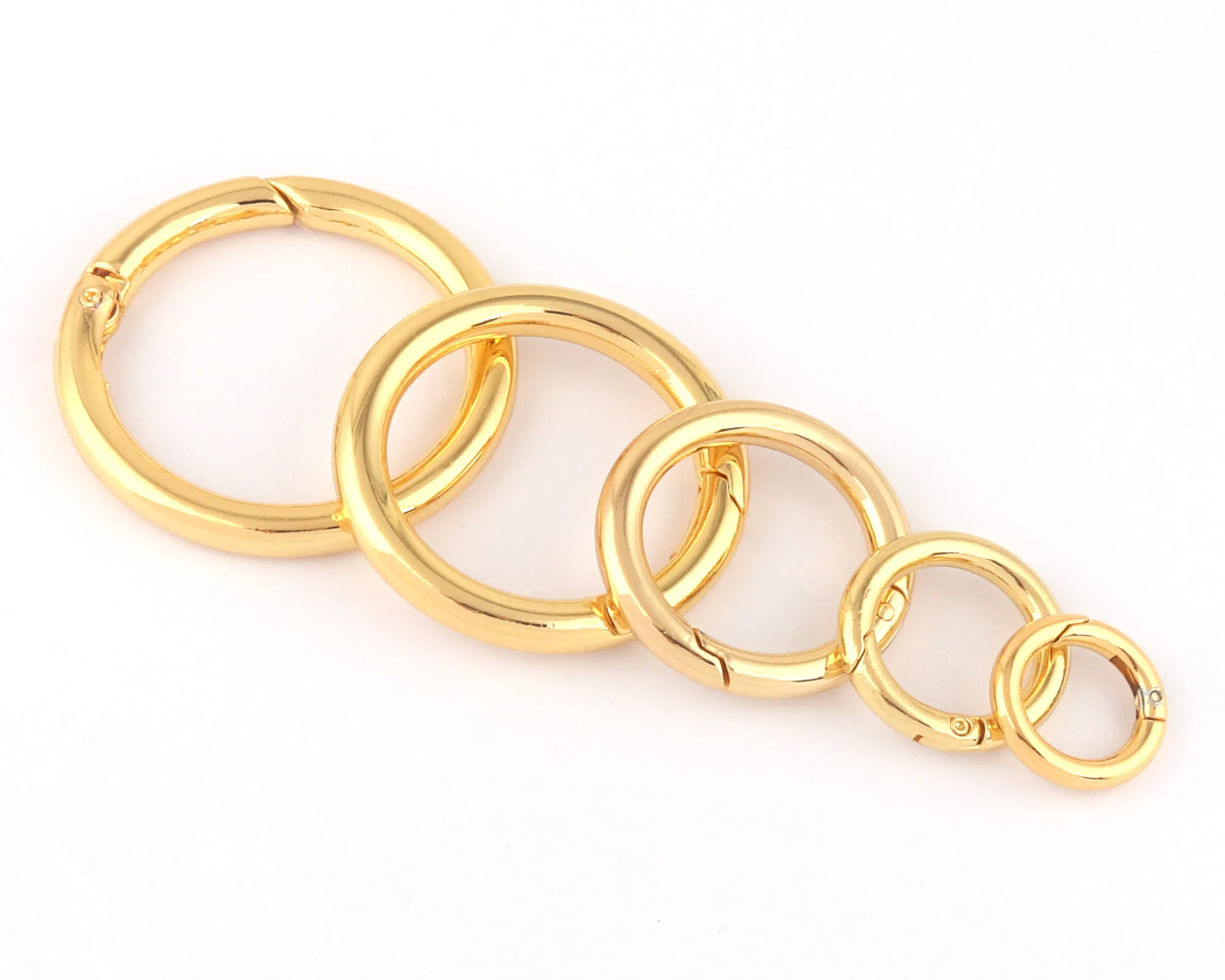 

Round Ring Gate Gold Spring Snap Hook Gate O Ring,Metal Snap Clasp Webbing Hook Bag Spring Buckle for Handbag