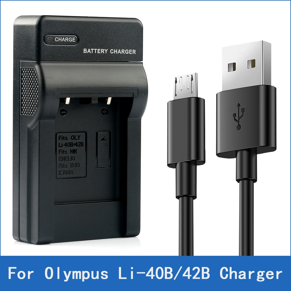 LANFULANG Camera Battery Charger LI 42B LI 40B For Olympus Stylus 550WP