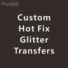 BlingQueen 12 шт./лот на заказ горячей фиксации железа на блеск HTV винил передачи Корейского качества
