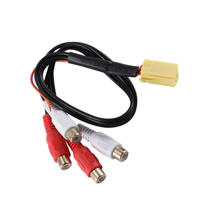 MINI ISO 6Pin Out 4 Chinch кабель RCA линия 4RCA для Peugeot Volkswagen Skoda Ford In VDO Becker | Автомобили и