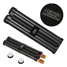 LUBINSKI карбоновая трубка для сигар портативный дорожный 2/3 чехол для сигар чехол банка с увлажнителем Humidor мини коробка для сигар Карманный открытый