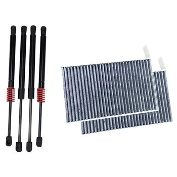 

4Pcs Front/Rear Trunk Tail Gate Tailgate Boot Gas Spring Shock Lift Struts & 2Pcs Cabin Air Filter for Tesla Model 3