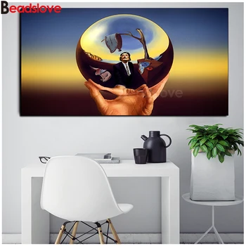 

Diamond Painting Salvador Dali Magic Ball Large DIY Diamond Embroidery Full Square Round Drill Diamond Mosaic Nordic poster