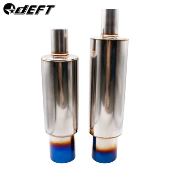 

DEFT 50MM 2" To 88MM 3.5" Car Exhaust Pipe Mufflers Tail Universal High Quality Stainless Steel Exhaust Systems Racing Mufflers