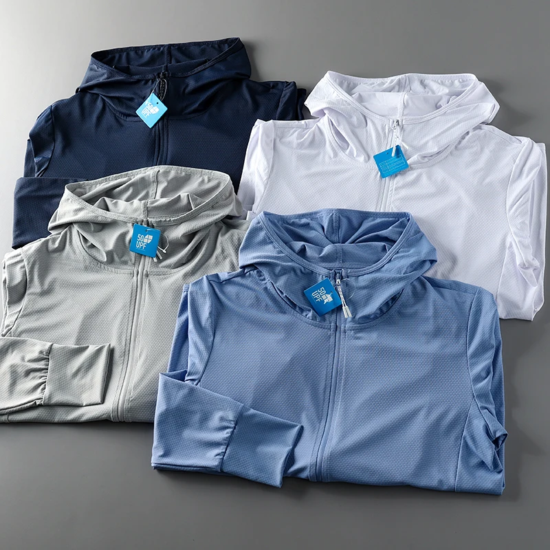 남성용 낚시 재킷, UPF50, 빠른 건조, 부드러운 낚시 셔츠, 남성 낚시 의류 재킷, 태양 보호 후드, Ykk 지퍼