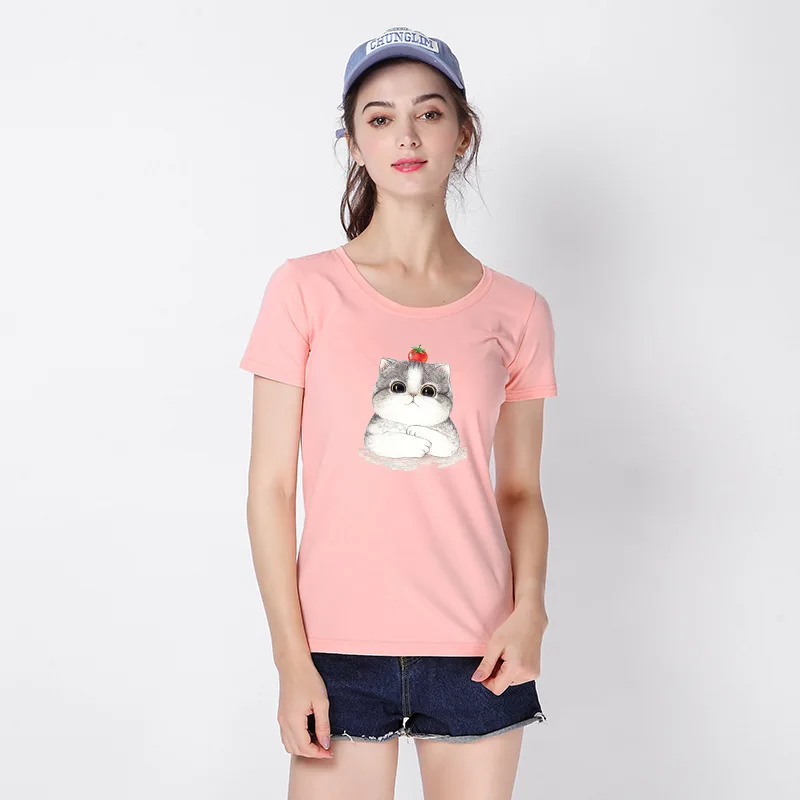 Summer Printed Short Sleeve T-shirt Female Plus Size Tshirt Tops Tee Shirt Femme Red | Женская одежда