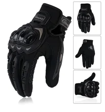 Nova luva da motocicleta pvc tela sensível ao toque respirável powered moto corrida equitação bicicleta luvas de proteção verão