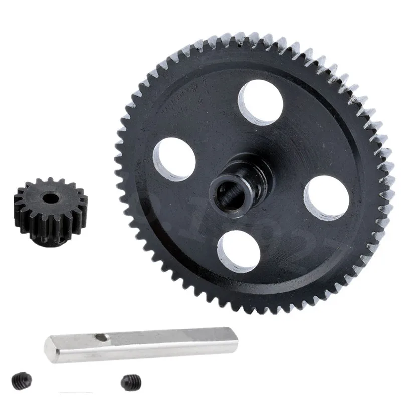 RC автомобили 0015 черный металл Spur Diff основной моторный зубчатый валик шестерни s центр редуктор 62T+ 17T Fit WLtoys 1/12 12428 12423