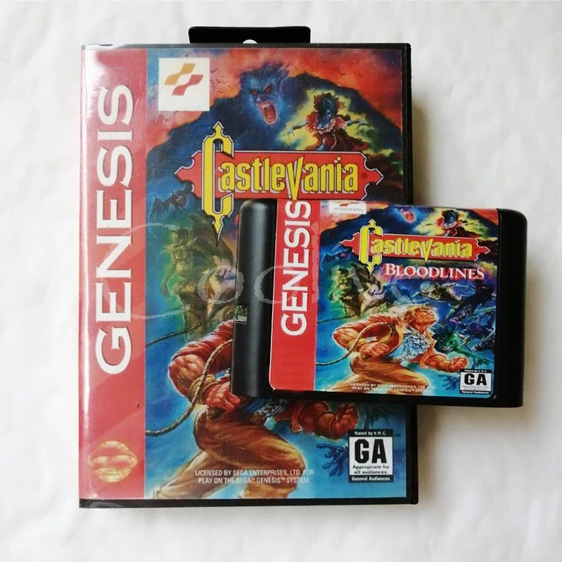 Catlevania Bloodlines для 16 бит Sega Genesis/Megadrive Игровая приставка с розничной