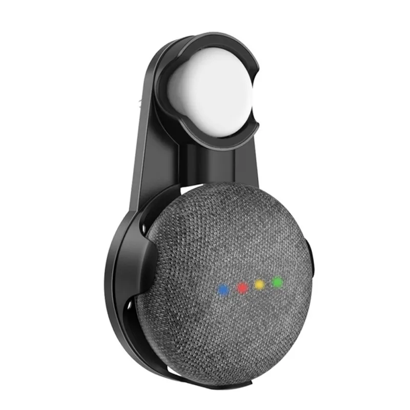 Black Black Розетка настенный держатель шнур кронштейн для Google Home Мини голосовой помощник штекер в кухне спальня портативный аудио стенд - Цвет: Black Black