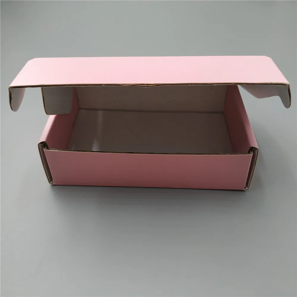 20pcs Pink Paper Gift Boxes Thick Cardboard Corrugated Packaging Boxes For Shipping Socks