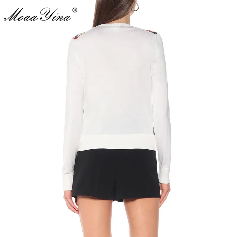 MoaaYina Fashion Knitting Pullovers Sweater Spring