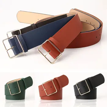 

simple wild Waist Belt PU Leather Belt Female Sweater Waistband wild jeans PU Leather waistband Gold Buckle High Waist Belt