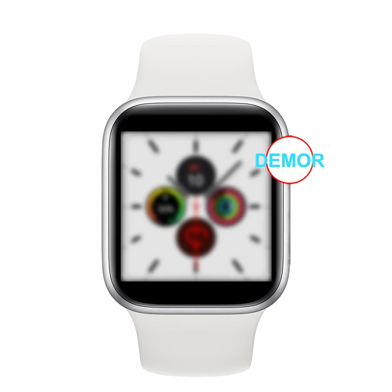 DEMOR умные часы серии 5 для мужчин и женщин 40 мм 44 мм подключенный монитор сердечного ритма умные часы для Apple iOS iPhone 11X8 Android телефон - Цвет: Белый