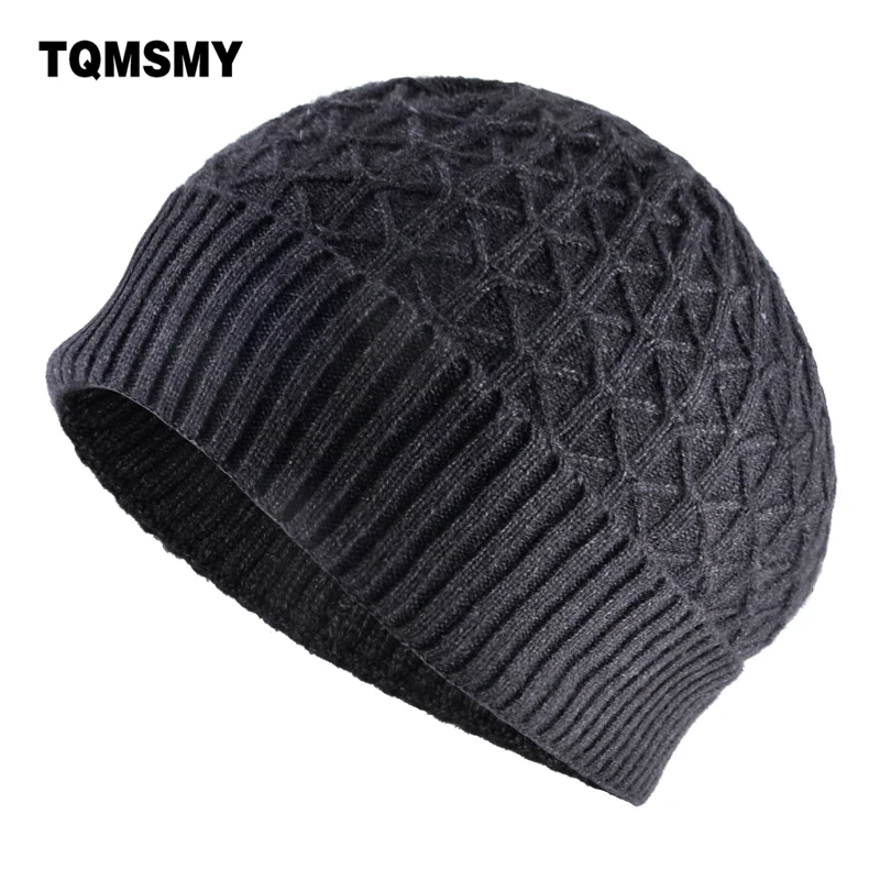 

TQMSMY Winter Warm Knitted Hat For Men Fashion Skullcap Solid Color Knit Beanie Hats Boys Streetwear Hip Hop Skullies Cap TMA95